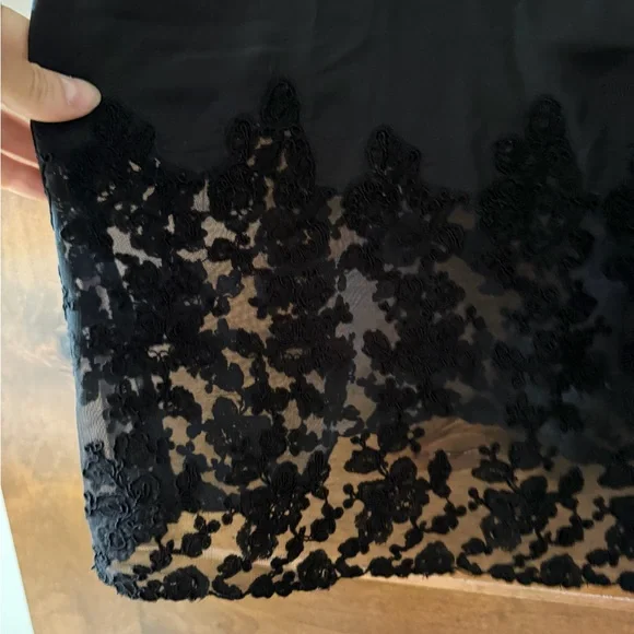 THE GREAT. Black Lace Detail midi dress - Picture 12 of 13